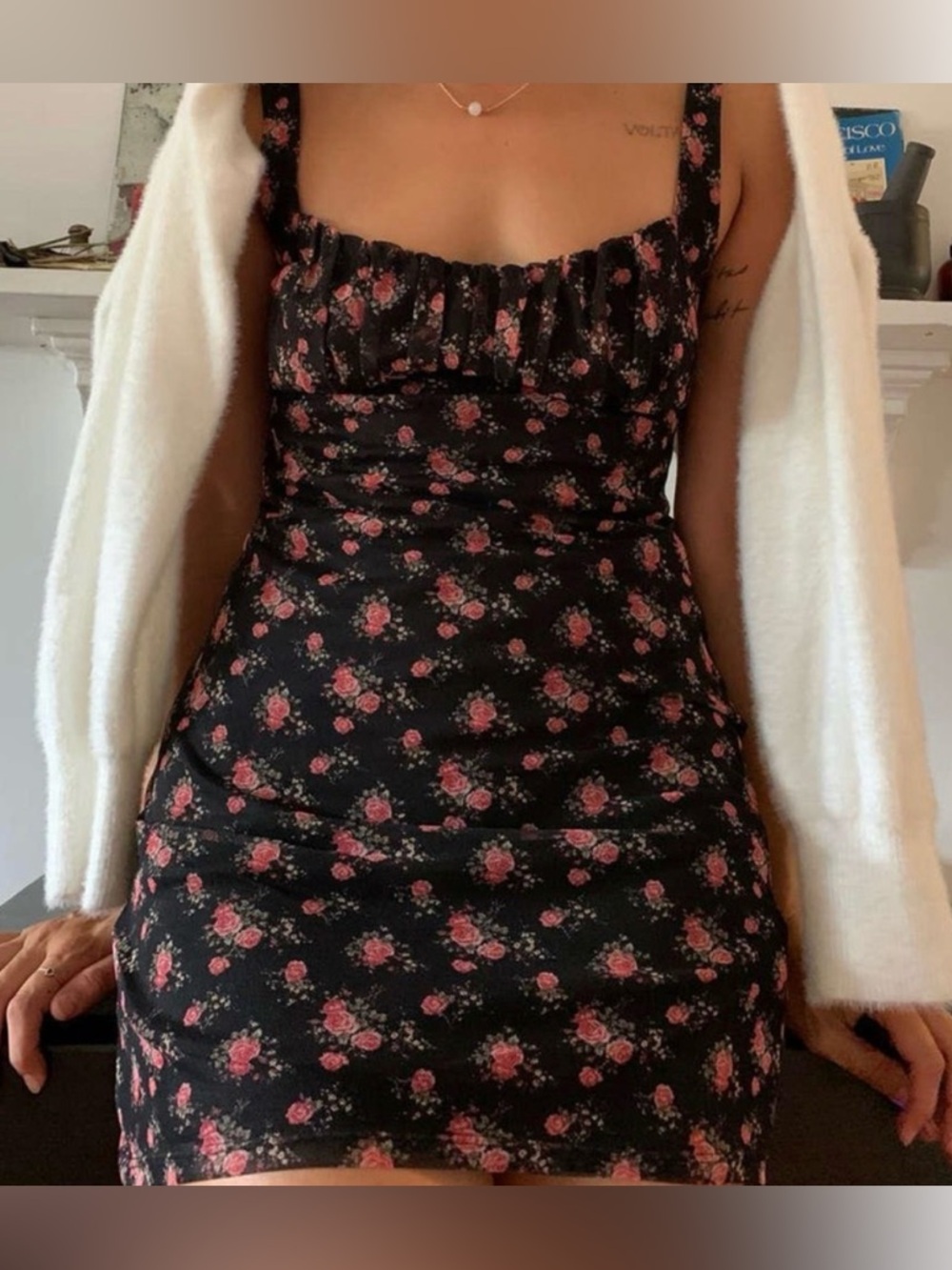 Urban Outfitters anya mesh mini dress Medium Rose Y2K 2016 vibes
